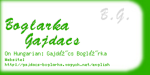 boglarka gajdacs business card